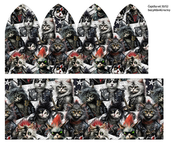Panel na čepici - Rockstar kočky